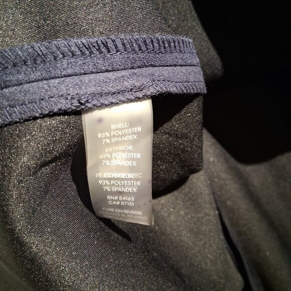 CALVIN KLEIN Dress  sz 10  MIDI  A-Line  Navy Blue  Faux Suede  Sleeveless  NWT - Picture 8 of 12